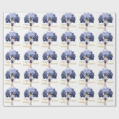 Papier Cadeau Gymnastique Anniversaire avec Bleu Balloon Arch (Plat)