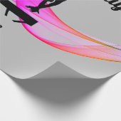 Papier Cadeau Gymnastique Anniversaire Gris Papier (Coin)