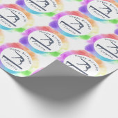 Papier Cadeau Gymnastique Balayage de l'équilibre d'anniversaire (Coin)