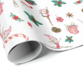 Papier Cadeau Gymnastique Enveloppement de Noël (Coin rond)