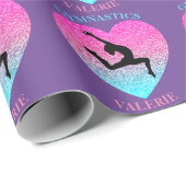 Papier Cadeau Gymnastique Leap Purple (Coin rond)