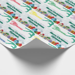 Papier Cadeau Gymnastique Noël Papier d'enveloppement personnali