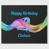 Papier Cadeau Gymnastique Papier d'enveloppement d'anniversaire (Plat)