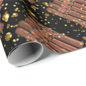 Papier Cadeau Habana Cigar Vip Luxe Cubain Or (Coin rond)