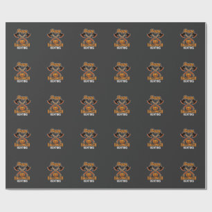 Papier Cadeau Hache croisée de chasse Halloween Jack O Lantern