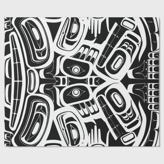 Papier Cadeau Haida Eagle Thunderbird (Nord-Ouest de la Colombie (Plat)