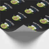 Papier Cadeau Hair-vocado Drôle Avocado Puns Dark BG (Coin)