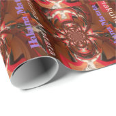 Papier Cadeau Hakuna Matata Halloween Masque Kaleidoscope Abstra (Coin rond)