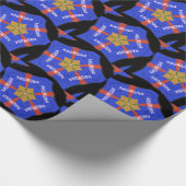 Papier Cadeau Hakuna Matata Iridiscent bleu (Coin)