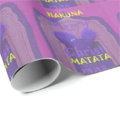 Papier Cadeau Hakuna Matata Joyeux Noël Amour Design (Coin rond)