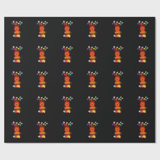 Papier Cadeau Hakuna Matata mignon bébé lion roi conception (Plat)