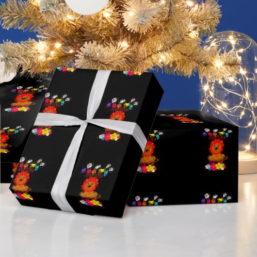 Papier Cadeau Hakuna Matata mignon petit lion roi (Vacances)