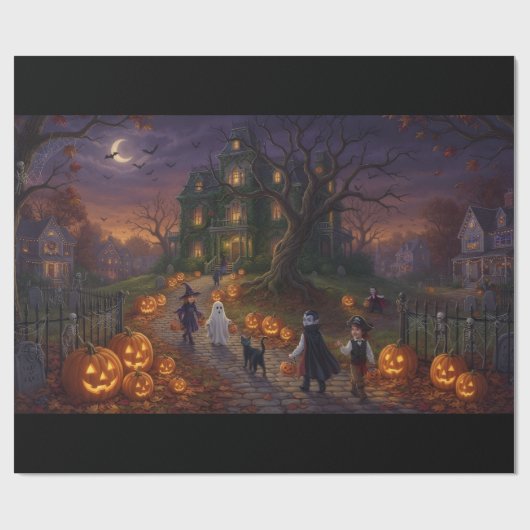 Papier Cadeau Halloween (Plat)