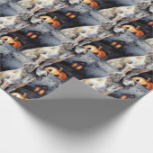 Papier Cadeau Halloween Anglais Setter Avec Scentation Citrouill (Coin)