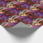 Papier Cadeau Halloween Anglais Setter Vampire Citrouille effroi (Coin)