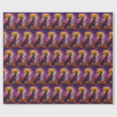 Papier Cadeau Halloween australien Kelpie Chien Citrouille peur (Plat)