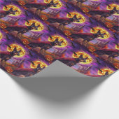 Papier Cadeau Halloween australien Kelpie Chien Citrouille peur (Coin)