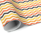 Papier Cadeau Halloween Automne Chevron Automne Couleurs (Coin rond)