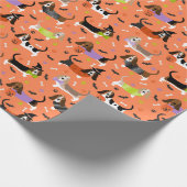 Papier Cadeau Halloween Basset Hound (Coin)