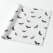Papier Cadeau Halloween Bat Pattern Spooky (Déroulé)