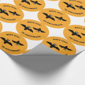 Papier Cadeau Halloween Bats Orange (Coin)