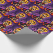 Papier Cadeau Halloween Biewer Terrier Chien Citrouille peur (Coin)