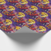 Papier Cadeau Halloween Boston Terrier Chien Citrouille peur (Coin)