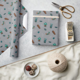 Papier Cadeau Halloween Caractère Motif Enveloppe cadeau 🦇 🕸️