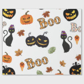 Papier Cadeau Halloween Cat Boo (Plat)