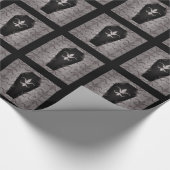 Papier Cadeau Halloween cercueils gothiques en noir et gris (Coin)