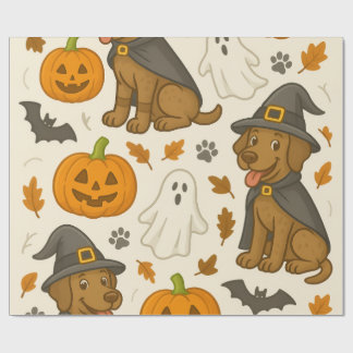Papier Cadeau Halloween chiot