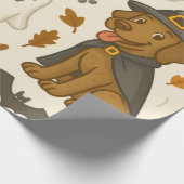 Papier Cadeau Halloween chiot (Coin)