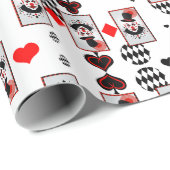 Papier Cadeau Halloween cirque clown déplaisant (Coin rond)