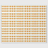 Papier Cadeau halloween citrouille emojis (Plat)