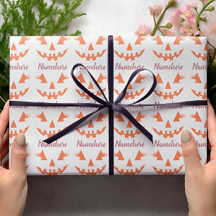 Papier Cadeau Halloween Citrouille Jack-o'-lantern fille personn