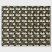 Papier Cadeau Halloween Citrouille Noir Avec parties scintillant (Plat)