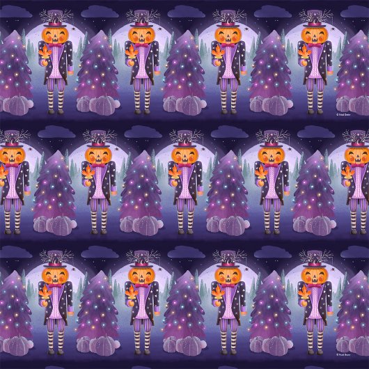 Papier Cadeau Halloween Citrouille Nutcracker