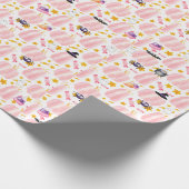 Papier Cadeau Halloween Citrouille rose (Coin)