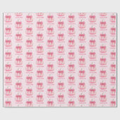 Papier Cadeau Halloween Citrouille rose Coquette Bow Personnalis (Plat)