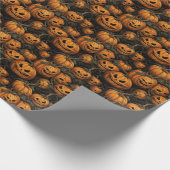 Papier Cadeau 🎃 Halloween - citrouilles effrayants (Coin)