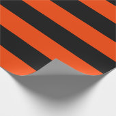 Papier Cadeau Halloween classique orange et noir frise l'aube (Coin)