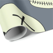 Papier Cadeau Halloween crâne mignon avec boo enfant sans soudur (Coin rond)