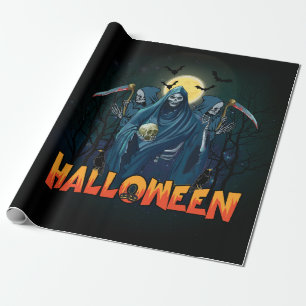 Papier Cadeau Halloween de nuit squelette effrayant, Mon humeur