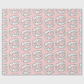 Papier Cadeau Halloween Dents Vampire (Plat)