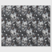 Papier Cadeau Halloween Déplaisant Clown saison Éffrayante (Plat)