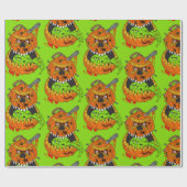 Papier Cadeau Halloween Déplaisante Gory Citrouilles Splats de s (Plat)