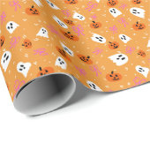 Papier Cadeau Halloween effrayant (Coin rond)