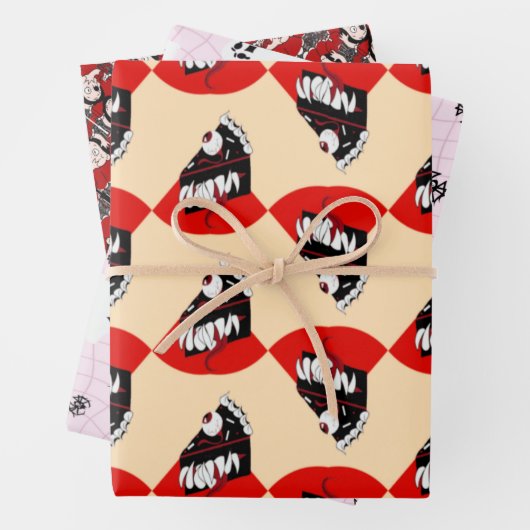 Papier cadeau Halloween éffrayant amusant (En situation)