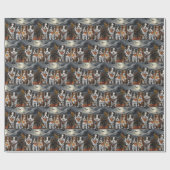 Papier Cadeau Halloween Éffrayant australien (Plat)