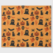 Papier cadeau Halloween éffrayant - classique (Plat)